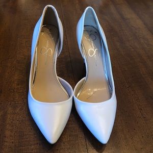 White Jessica Simpson Heels